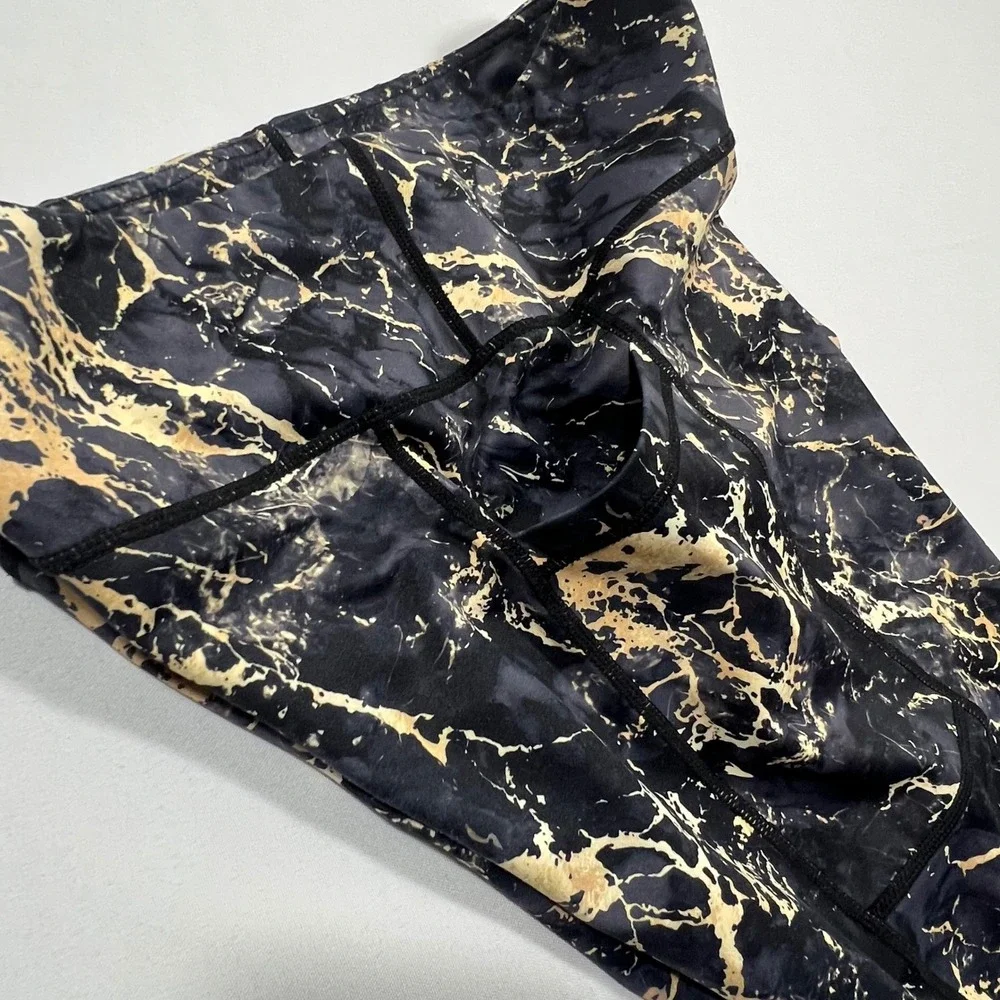 Constantly Varied Gear Leggings‎ Gold Marble Squat Proof Gym Training Women's XL